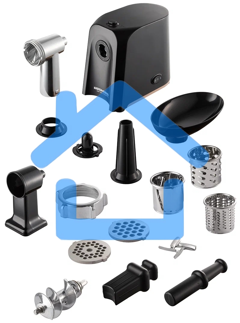 Мясорубка электрическая Redmond RMG-1223-6 1000Вт черный/серебристый