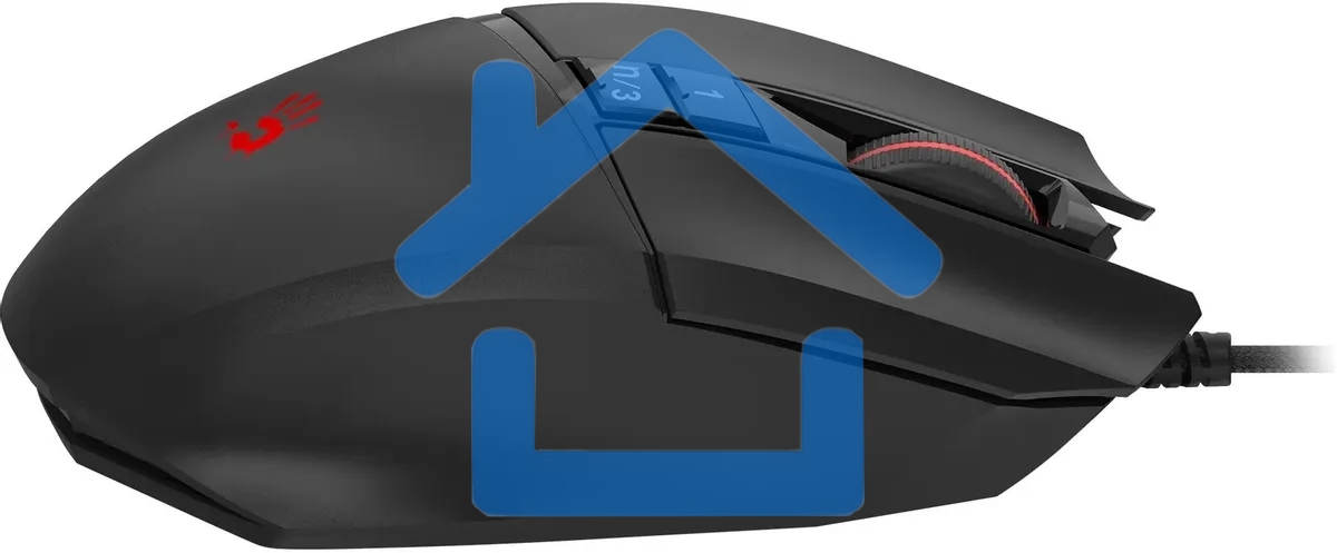 Мышь проводная A4Tech Bloody W65 Max Mini черный, 12000 dpi, USB, кнопки - 9