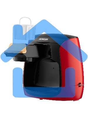 Кофеварка капельная Sencor SCE 2101RD красный, исп. кофе - молотый, 0.3 л. 500 Вт.
