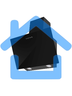 Вытяжка наклонная Maunfeld Dream 60 Push Glass, черный, 60 см, 700 куб. м/ч, 47 дБ