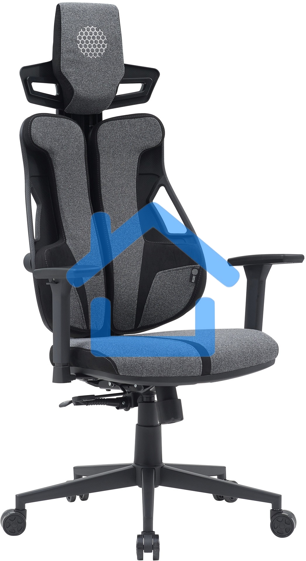 Кресло компьютерное Cactus CS-CHR-DUO-GYBK серый/черный
