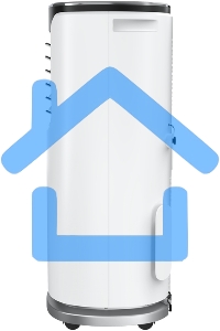 Кондиционер мобильный FUNAI JASMINE MAC-JS30CON03 9500 BTU, 20 м², 55 дБ, охлаждение, осушение, белый