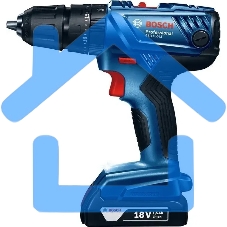 Дрель-шуруповерт Bosch GSB 180-LI Аккумуляторная, 18В, 2 АКБ, Кейс