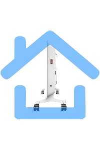 Конвектор Thermex Frame 2000E белый, 2000 Вт, 25 м2, термостат, дисплей, WiFi