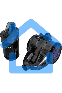 Пылесос Supra VCS-2410 синий/черный, 380/2200 Вт, уборка сухая, пылесборник контейнер, 1.5 л