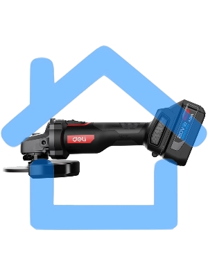 Углошлифовальная машина аккумуляторная Deli DC601, (2АКБ*4А·ч + ЗУ, 20В, 115мм, М14, 3500/6000/8500об/мин, сумка)