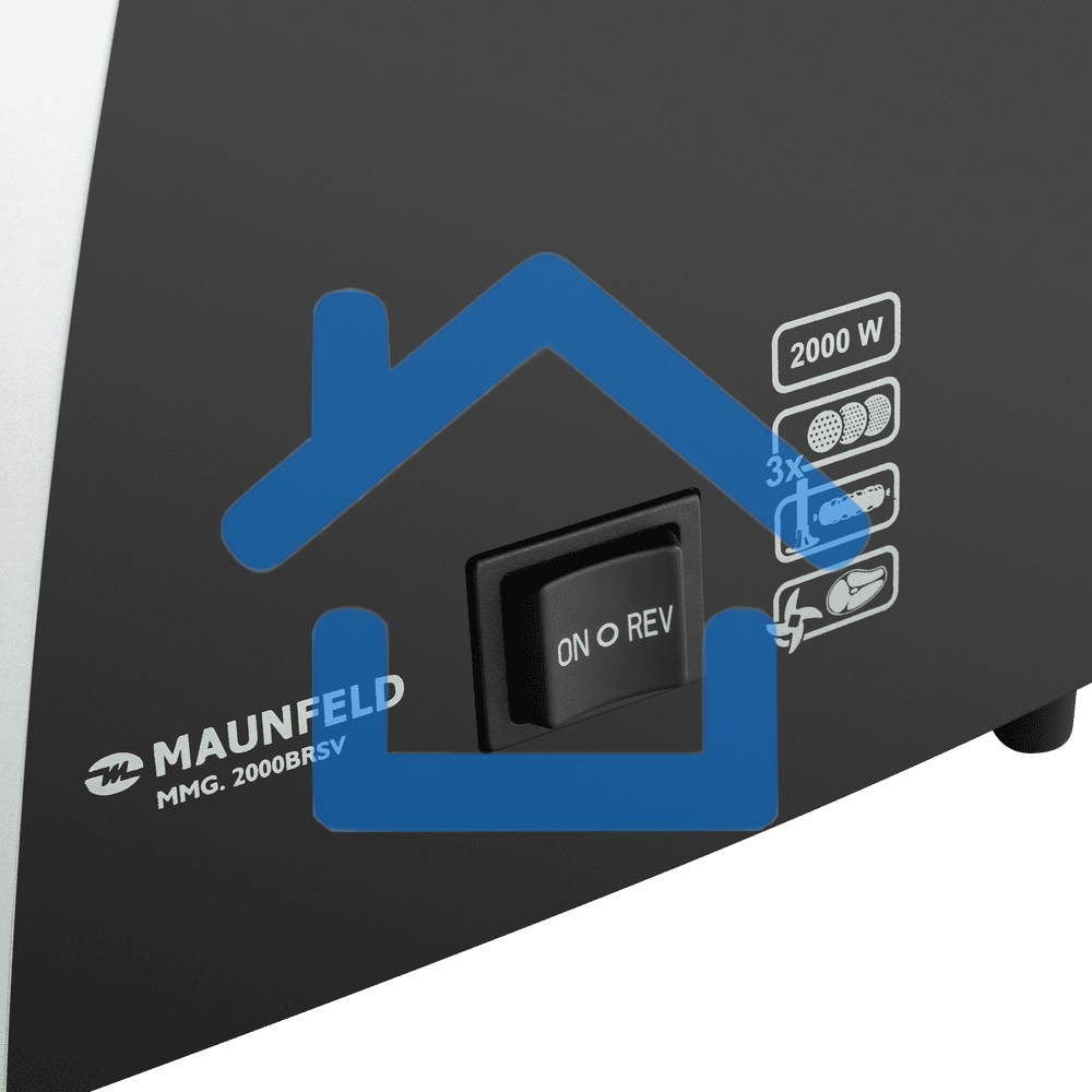 Мясорубка электрическая Maunfeld MMG.2000BRSV черный, 2000 Вт