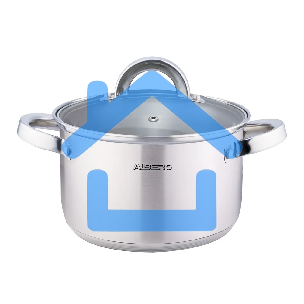 Кастрюля ALBERG AL-2122 с крышкой, 5 л