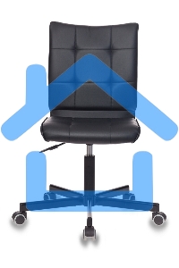 Кресло компьютерное Бюрократ CH-330M/BLACK черный, искусственная кожа, крестовина металл, без подлокотников