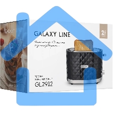 Тостер Galaxy Line GL 2912, черный, пластик, 1200 Вт