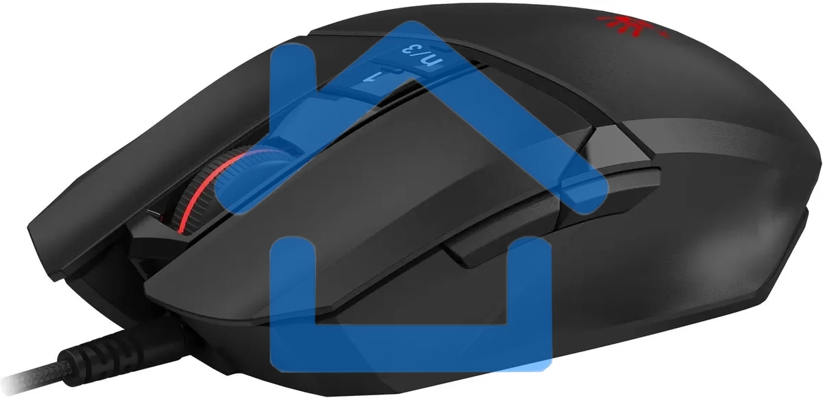Мышь проводная A4Tech Bloody W65 Max Mini черный, 12000 dpi, USB, кнопки - 9