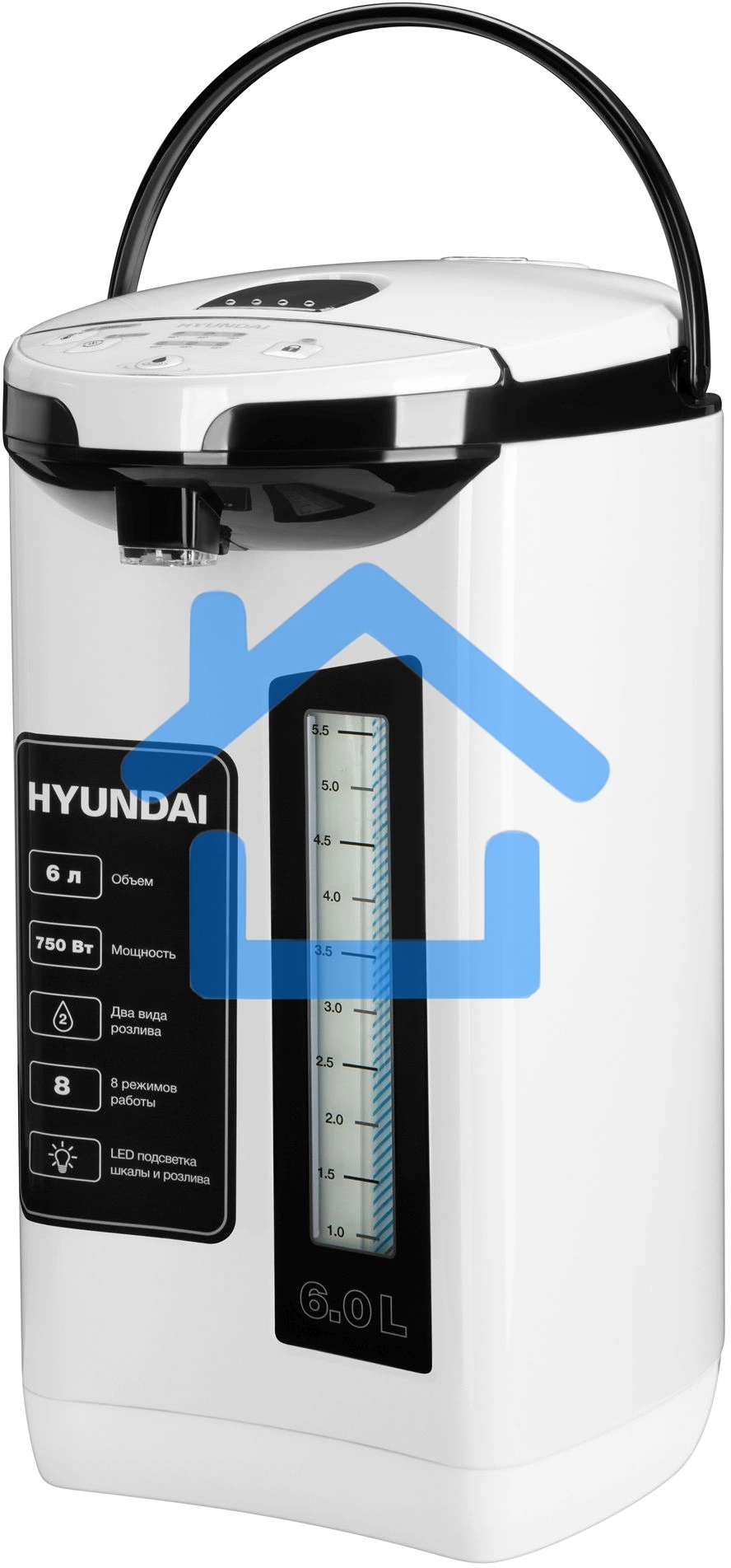 Термопот Hyundai HYTP-4850 6л. 750Вт белый/черный