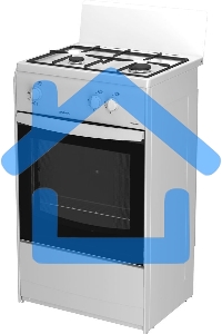 Плита газовая Darina 1AS GM 521 001 W белый/черный, конфорок 2 шт, духовка 45 л, 50 см x 85 см x 41 см