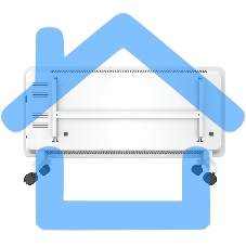 Конвектор Thermex Frame 2000E белый, 2000 Вт, 25 м2, термостат, дисплей, WiFi