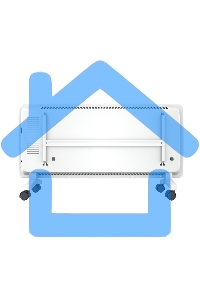 Конвектор Thermex Frame 2000E белый, 2000 Вт, 25 м2, термостат, дисплей, WiFi