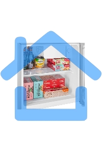 Холодильник Maunfeld MFF50SL серебристый матовый однокамерный 46л, De Frost