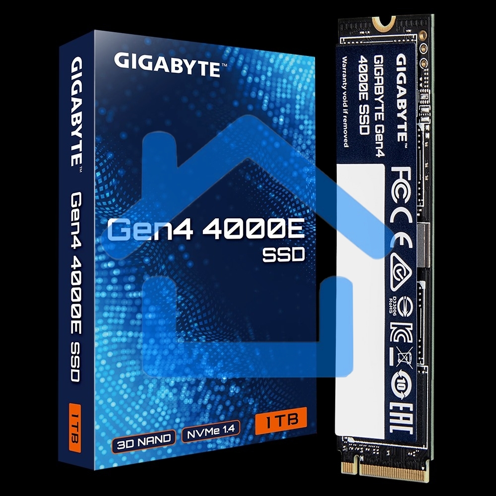 Накопитель SSD Gigabyte 4000E, 1Tb, PCIe 4.0 x4, M.2 2280, NVMe, R/W 4000/3900