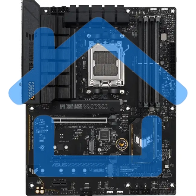 Материнская плата ASUS TUF GAMING B650E-PLUS WIFI, AM5, AMD B650, 4xDDR5, 4xSATA, 3xM.2, 1xPCIe 5.0 x16, 1xPCIe 4.0 x4, 2xPCIe 4.0 x1, 1xDisplayPort, 1xHDMI, 1x2.5Gb LAN, Wi-Fi 6E, Bluetooth 5.3, 1xUSB-C 20Gbps, 3xUSB-A 10Gbps, 6xUSB-A 2.0, 5x3.5 мм, 7.1,