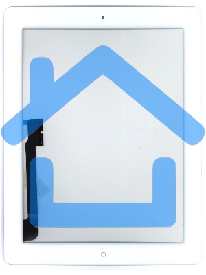 Сенсорное стекло (тачскрин) для iPad, 3 белое с кнопкой