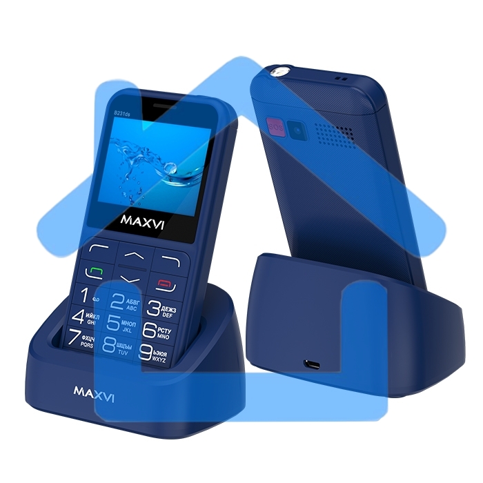 Мобильный телефон Maxvi B231ds синий