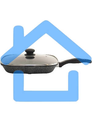 Сковорода-гриль StarWind Chef SW-CH3027GGR, 27х27см, без крышки, серый