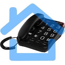 Телефон проводной Maxvi CB-01 черный