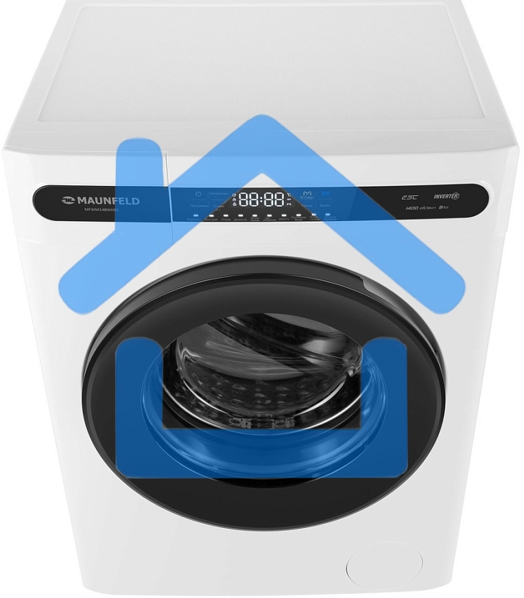 Стиральная машина Maunfeld MFWM148WH01 белый, загрузка фронтальная 8 кг, 1400 об/мин., класс: А+++