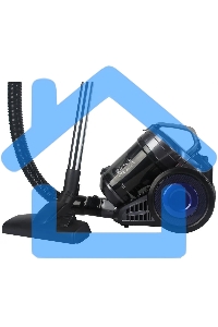 Пылесос Supra VCS-2410 синий/черный, 380/2200 Вт, уборка сухая, пылесборник контейнер, 1.5 л