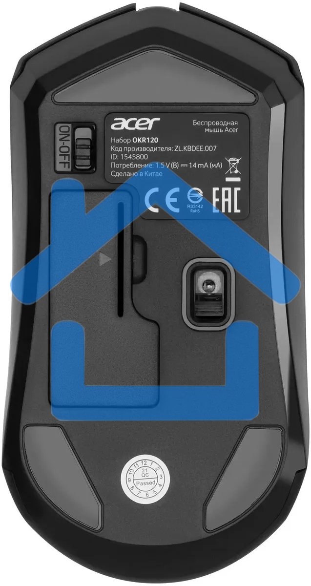 Клавиатура + мышь Acer OKR120 клав:черный мышь:черный USB беспроводная Multimedia