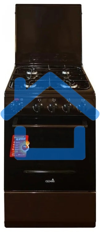 Плита комбинированная Cezaris ПГЭ 1000-05 белый, конфорок 4 газовых, духовка 45 л, 51 см x 85 см x 52 см