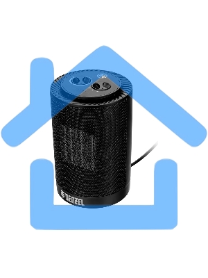 Тепловентилятор керамический Denzel DTFC-1200S, черный, 600/1200 Вт, 12 м2, 3 режима, термостат