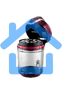 Пылесос BRAYER BR4211 черный/бордовый, 400/2200 Вт, уборка сухая, пылесборник контейнер, 3 л