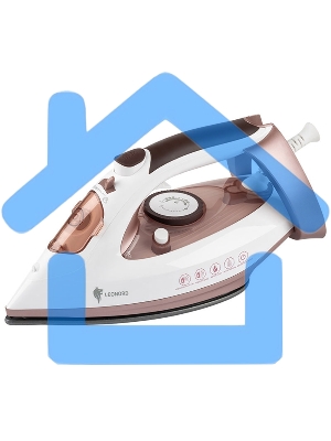 Утюг LEONORD LE-1802 3100 Вт, пар, спрей, пар. удар, самооч., тефлоновая подошва, белый/бежевый