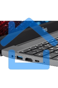 Ноутбук IRU Tactio 14RLH серый Ryzen 5 7430U 8Gb SSD256Gb AMD Radeon Graphics 14