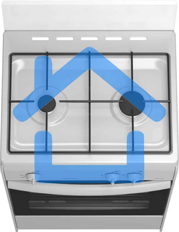 Плита газовая Darina 1AS GM 521 001 W белый/черный, конфорок 2 шт, духовка 45 л, 50 см x 85 см x 41 см