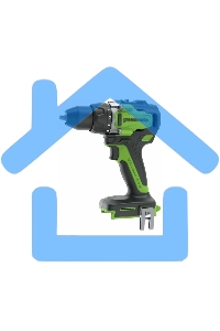 Дрель-шуруповерт GREENWORKS GD24DD140, Аккумуляторная, 24В, Без АКБ и ЗУ