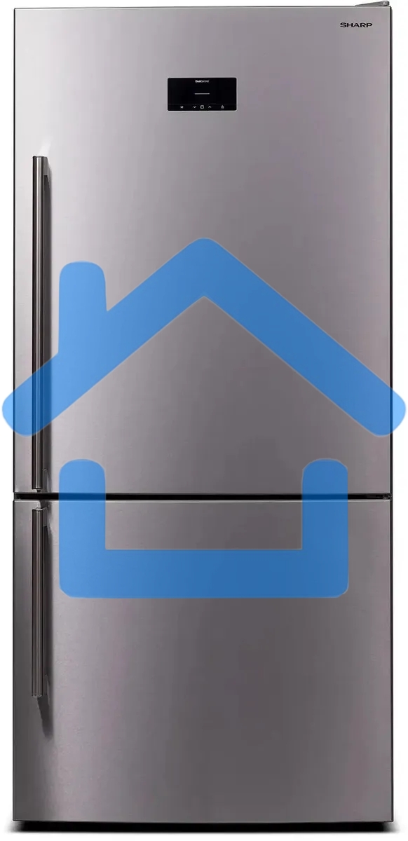 Холодильник Sharp SJ653GHXI52R серебристый двухкамерный 400/164 л морозилка снизу, No Frost