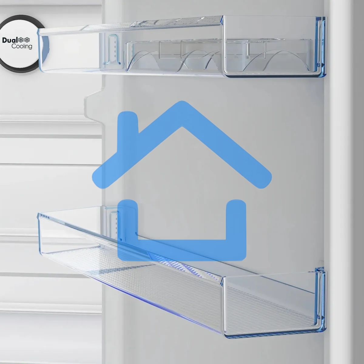 Холодильник Beko B3R1CNK363HW (R) белый двухкамерный 220/100л морозилка снизу, No Frost