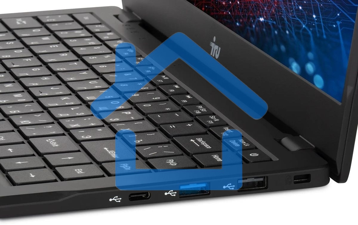 Ноутбук IRU Planio 14ING N100 8Gb SSD 512Gb Intel Iris Xe graphics 14