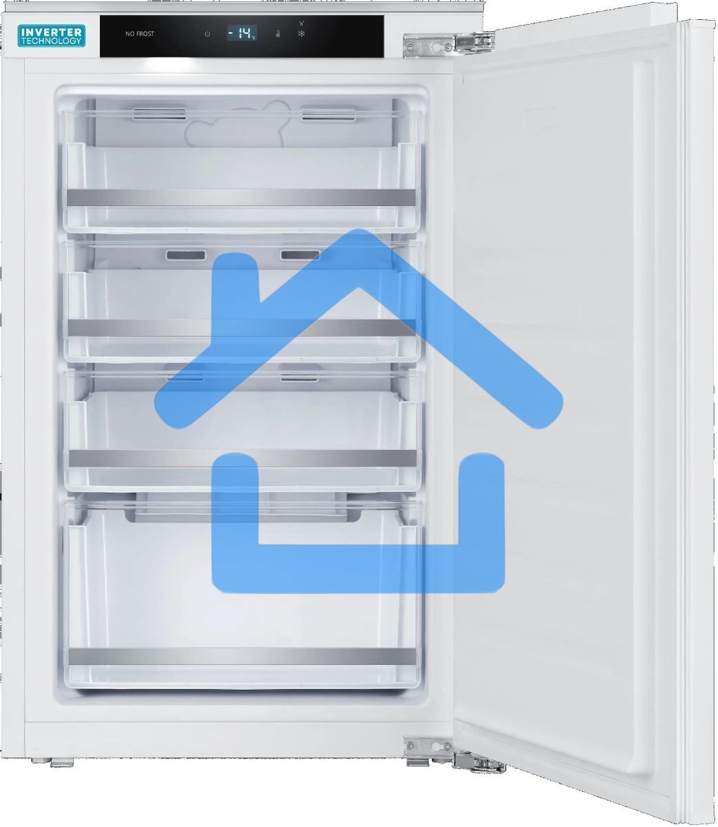 Морозильная камера Korting KSFI 1078 белый, 82л, 4 ящика