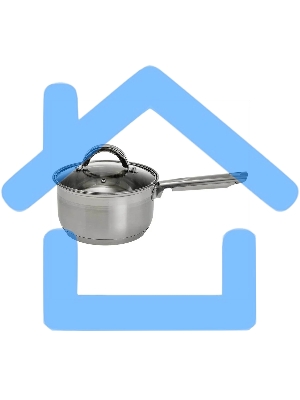 Ковш WEBBER BE-127/2 2,1 л со стеклянной крышкой, 16х9,5 см, нержавеющая сталь