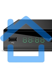 Ресивер эфирный цифровой DVB-T2/C HD HD-350 металл, дисплей DOLBY DIGITAL, HEVC Сигнал Electronics