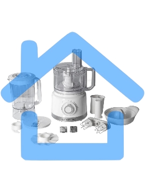 Кухонный комбайн Galaxy Line GL 2309, белый, пластик. чаша 1,5 л, 1000 Вт, 2 скорости и импульс. режим