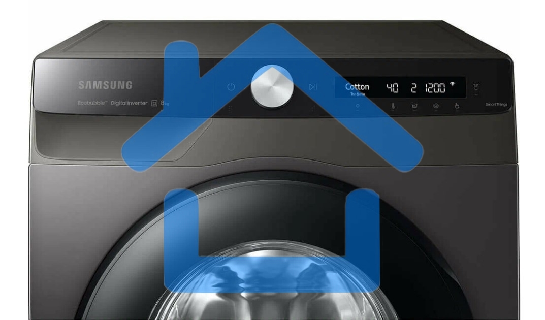 Стиральная машина Samsung WW80AG6S28AX/LD серая, загрузка фронтальная 8кг, 1200 об/мин., класс: A