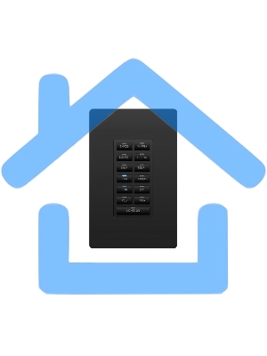 Модуль- 13-кнопочную Ethernet-клавиатуру Metreau в держателе, которая позволяет устанавливать ее в HydraPort HPX-600,900 и 1200 FG565-12-BL-00 AMX HPX-U400-R-MET-13E