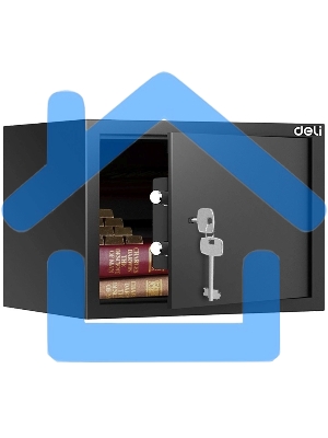 Сейф Deli Srock ET561 200x310x200мм ключевой