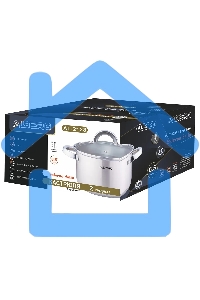 Кастрюля ALBERG AL-2123 с крышкой, 6,5 л