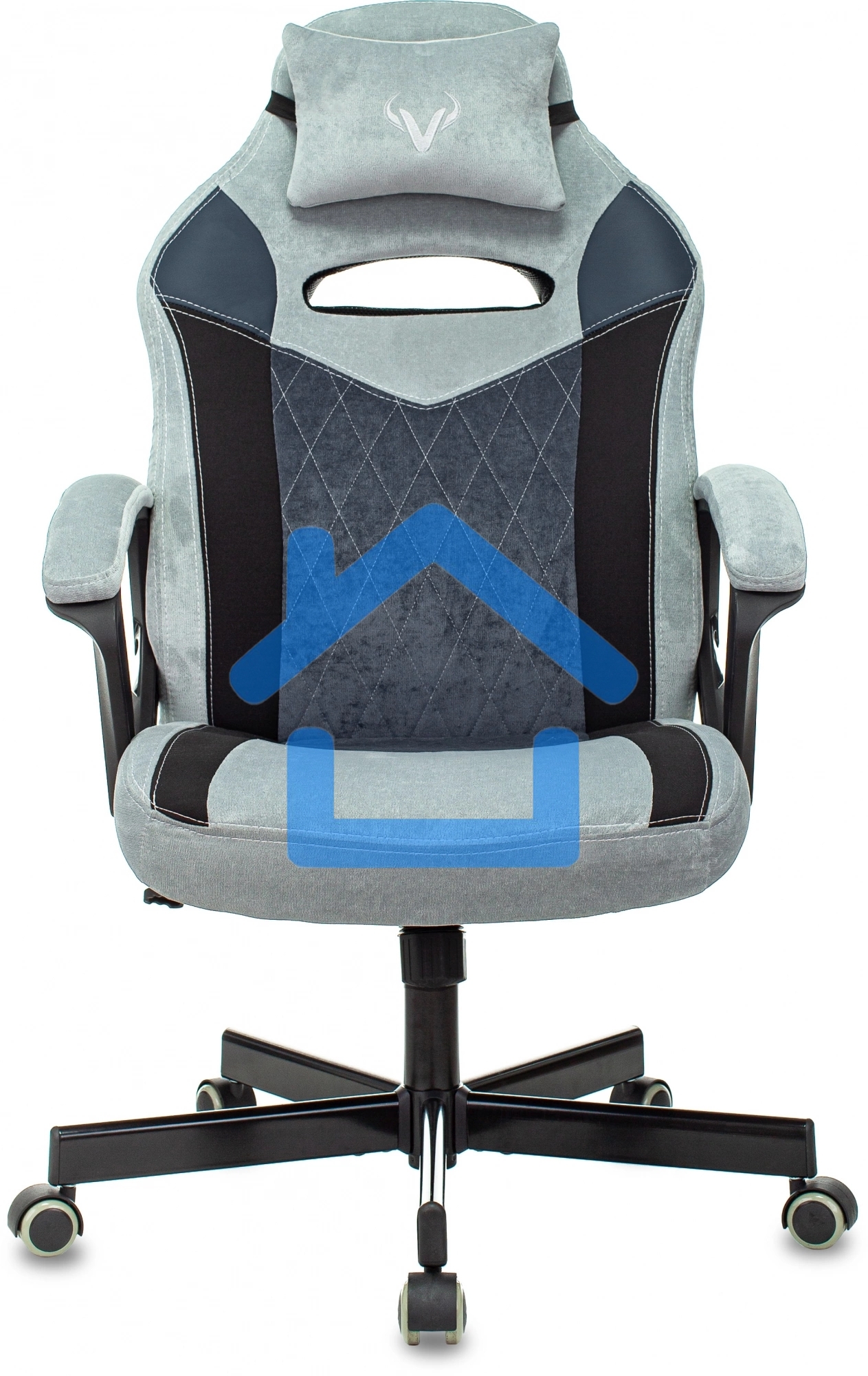 Кресло игровое Бюрократ VIKING 6 KNIGHT BL FABRIC синий, крестовина металл/пластик