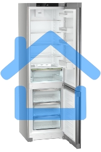 Холодильник Liebherr CNsfd 5703-22 001 Pure серебристый SteelFinish двухкамерный 266/94л морозилка снизу