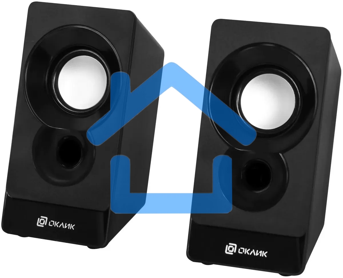 Акустическая система Oklick OK-165 2.0 черный 6Вт